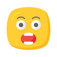 Oh My God expression emoji design, editable vector