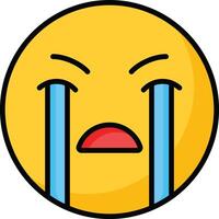Get this amazing crying emoji design, customizable vector
