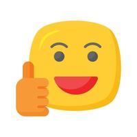 Thumb up, like emoji design, easy to use and download vector