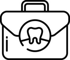 Dental Kit outline illustration vector