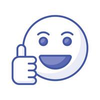 Thumb up, like emoji design, easy to use and download vector