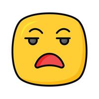 Irritated emoji design, ready to use and download premium vector