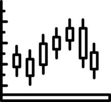 Candlestick Chart outline illustration vector