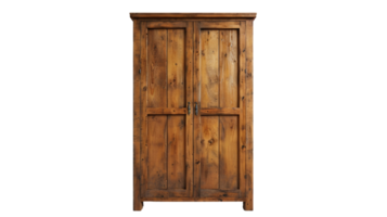 Rustic Pine Wardrobe On Transparent Background png