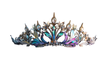 celestial sereia tiara, em transparente fundo. formato png