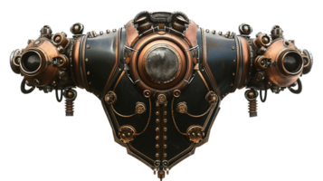 Steam-Driven Space Chestplate, on the transparent background. Format png