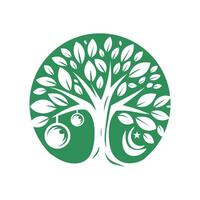 Ilustración de diseño de logotipo de árbol vector