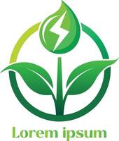 renovable energía recursos logo ambiente simpático energía recursos logo eco simpático ligero logo vector