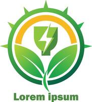 renovable energía recursos logo ambiente simpático energía recursos logo eco simpático ligero logo vector