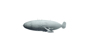 Zeppelin ciel, sur le transparent Contexte. format png