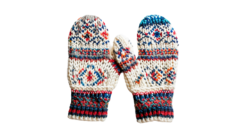 Cozy Winter Mittens On Transparent Background png