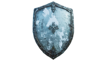 Aurora Shield in White Hues, on transparent background. Format png