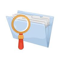 Illustration of search folder vector
