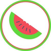 Water Melon Flat Circle Icon vector