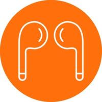 Earbuds Multi Color Circle Icon vector