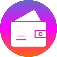 Wallet Glyph Gradient Circle Icon Design vector