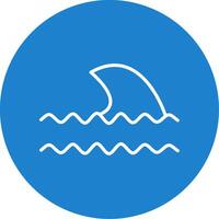 Ocean Waves Multi Color Circle Icon vector