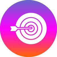 Targeting Glyph Gradient Circle Icon Design vector