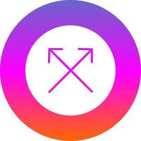 Split Glyph Gradient Circle Icon Design vector