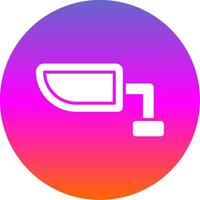 Side Mirror Glyph Gradient Circle Icon Design vector