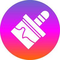 Paint Brush Glyph Gradient Circle Icon Design vector