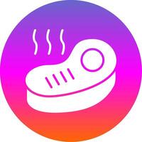 Steak Glyph Gradient Circle Icon Design vector