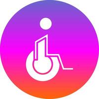 Handicaped Patient Glyph Gradient Circle Icon Design vector