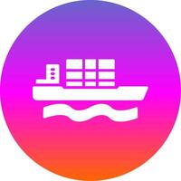 Bulk Carrier Glyph Gradient Circle Icon Design vector