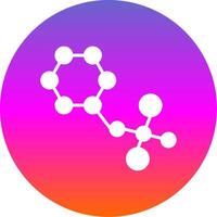 Molecules Glyph Gradient Circle Icon Design vector