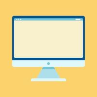 Monitor display digital PC vector