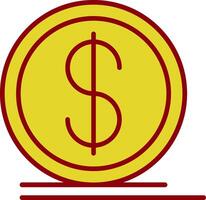 Dollar Coin Vintage Icon Design vector