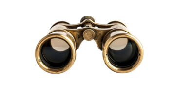 Classic Brass Binoculars On Transparent Background png