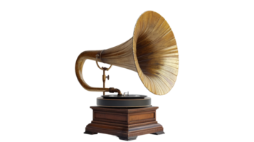 klassisch Grammophon Horn auf transparent Hintergrund png