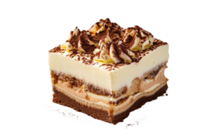 Tiramisu Dessert on Transparent Background png