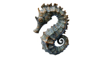 Seahorse Sculpture, on the transparent background. Format png