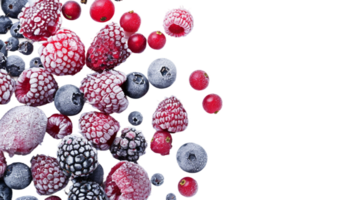 Frozen Berries On Transparent Background png