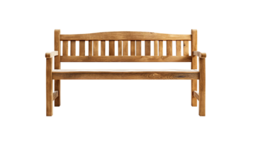 Time-Honored Oak Bench On Transparent Background png