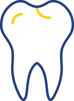 Tooth Line Two Colour Icon Design vector