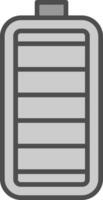Battery Line Filled Greyscale Icon Design vector