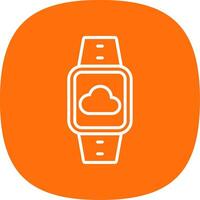 Cloud Connection Line Curve Icon Design vector