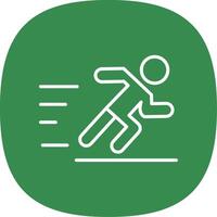 Jogging Line Curve Icon Design vector