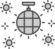 Disco Ball Line Filled Greyscale Icon Design vector