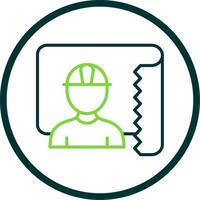 Architect Line Circle Icon Design vector