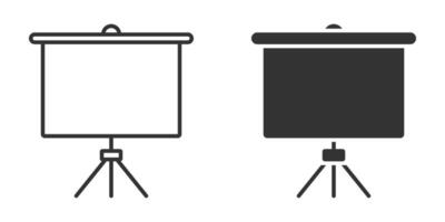 Projector screen icon. illustration. vector