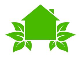 Eco house icon. illustration. vector