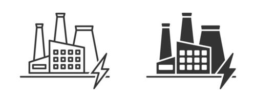 Power station icon. illustration. vector