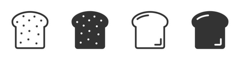 Slice of bread icon. illustration. vector