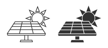 solar panel icono. ilustración. vector