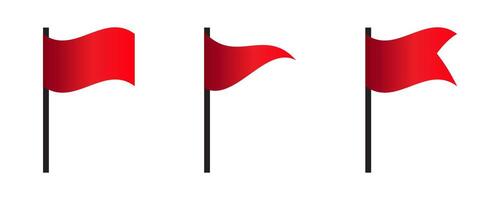 Red flag icon. illustration. vector