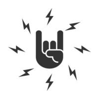 Rock hand icon. illustration. vector